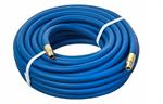 AIR HOSE 3/8 X 50FT BLUE RUBBER/PVC 1/4^ MNPT BRASS